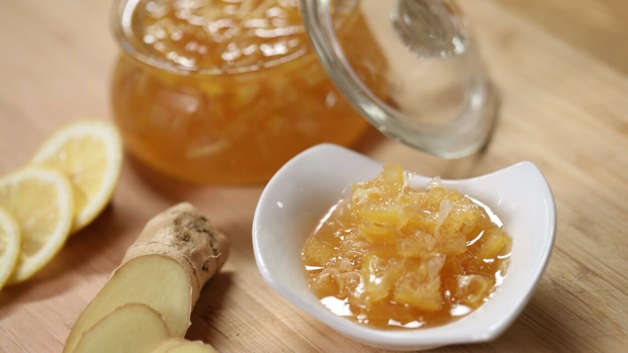 Improves the immunity and erection of men with a delicious ginger and lemon jam