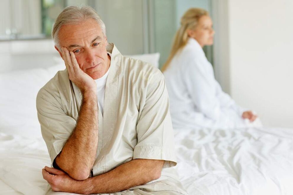 After the age of 60, a man can experience erectile dysfunction
