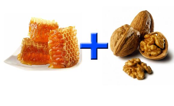 Honey and nuts are healthy foods that stimulate male potency